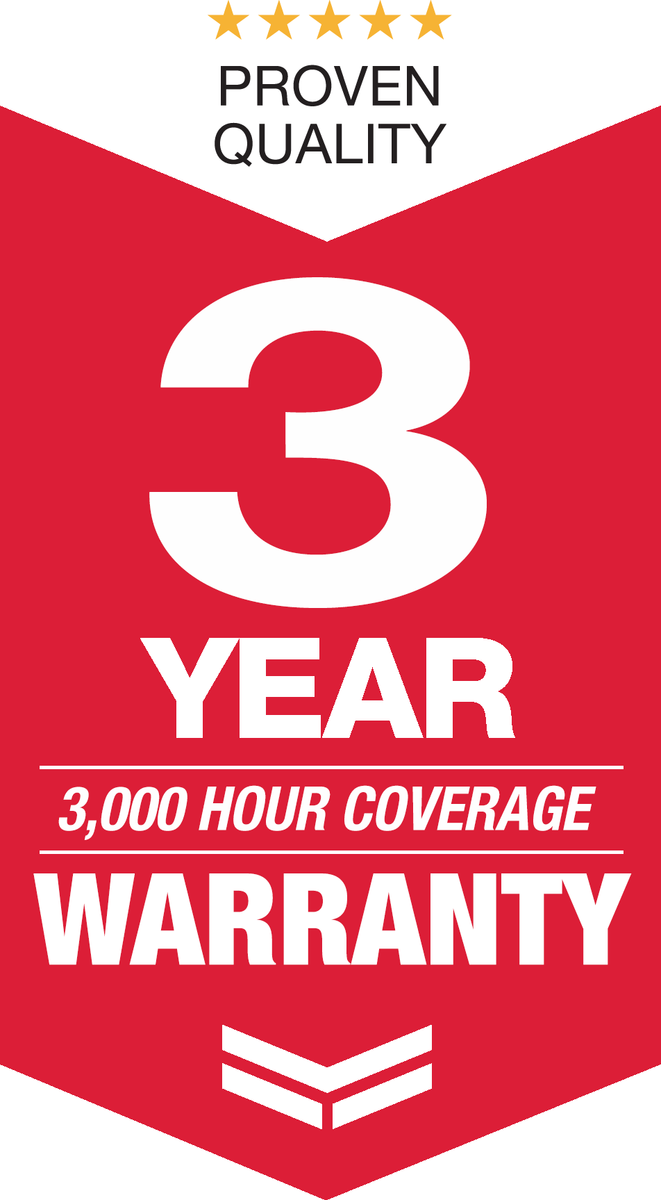 3 year warranty