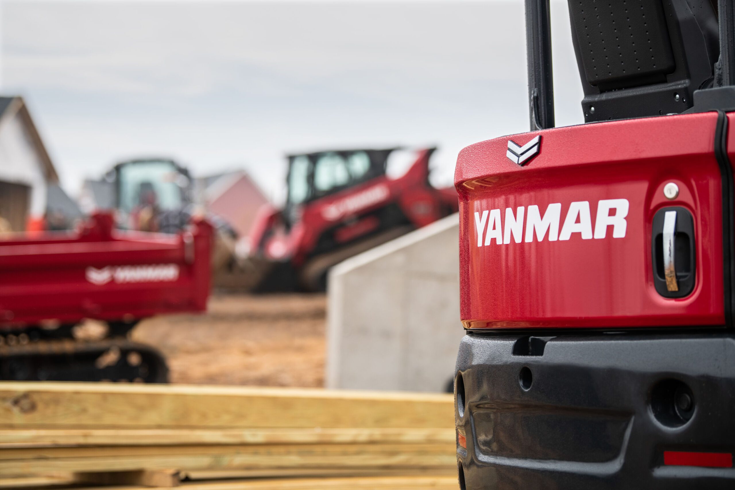 Yanmar mini excavator logo closeup